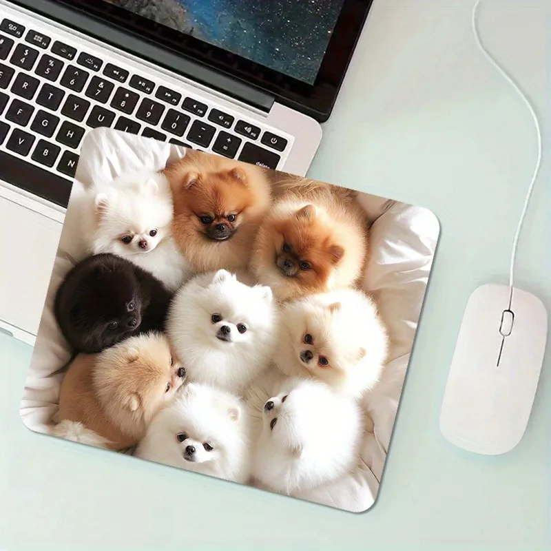 A Starry Sky Cat Reflection Square Mouse Pad Anime Animal Gamer Computer Accessories Keyboard Table Mat Gaming Laptop Office Mat