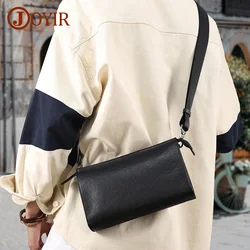 JOYIR Genuine Leather Men's Crossbody Bag Simple Male Small Casual Shoulder Bags Men Trendy Messenger Sling Bag Handbag New