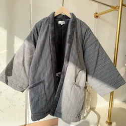 Japan Kimono Hanten Jacket Women Traditional Japanese Clothing Men Tops Warm Wear Winter Jackets Pajamas Homewear Coat