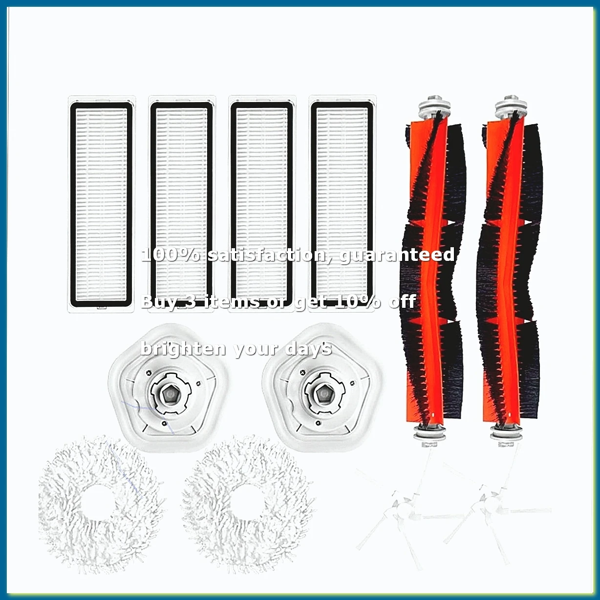 For Bot W10 Self-Cleaning Robot Vacuum Replacement Spare Parts RLS5C Hepa Filter Mop Cloths Rag