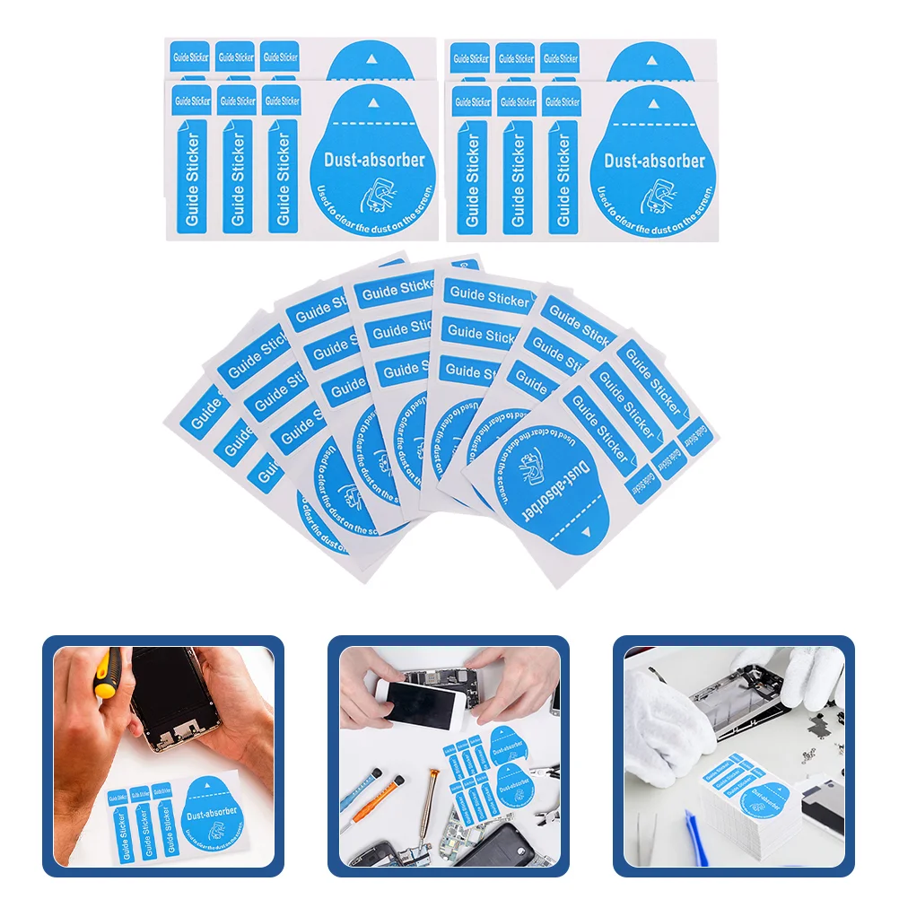 200 Pcs Stickers Phone Film Sticking Tool Photo Screen Dust Cleaner Paper Abosorber for Remover Cleaning Supplies