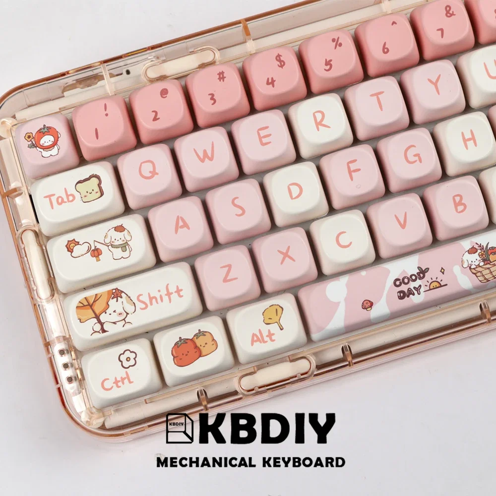 

KBDiy милые осенние колпачки для клавиш с собакой MOA Profile PBT колпачки для механической клавиатуры DIY Cat Pig Panda для Aula F87 F108 F99 Pro ACE60