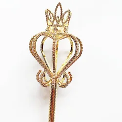 Cetro Goddess Beauty Pageant Heart Shape Magic Fairy Stick Wire Wedding Props Princess Scepter for Women