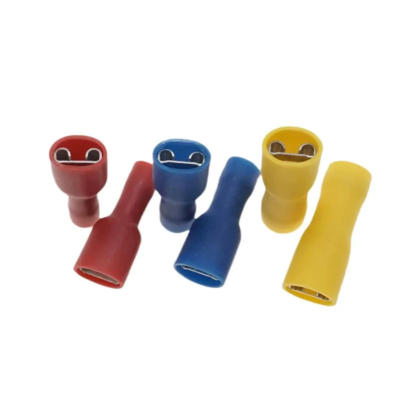Pre Insulated Cold Pressed Plug Spring Female Wire Connector Ear Terminal Nose for Electrical Wiring