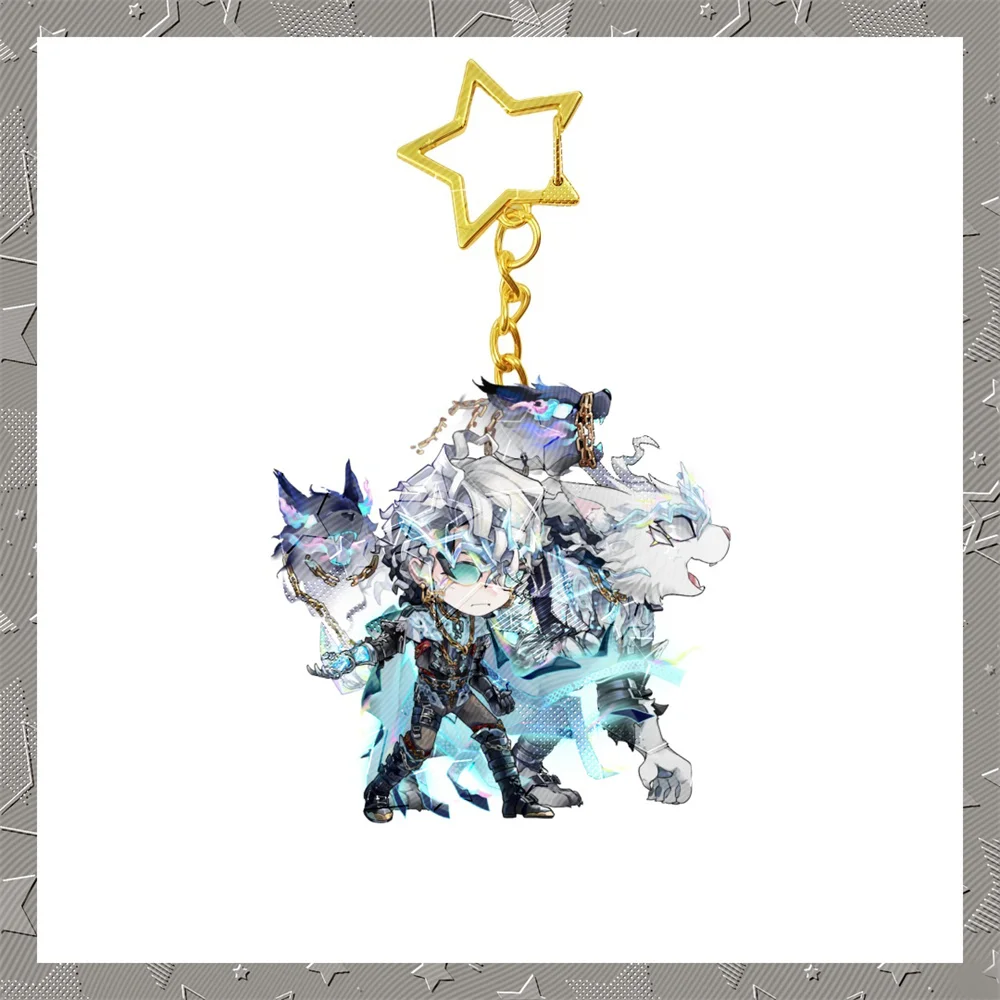 6cm Game Identity v Cute Acrylic Keychain Model Figure Cosplay Plate Holder Topper Birthday Fans Christmas Gift