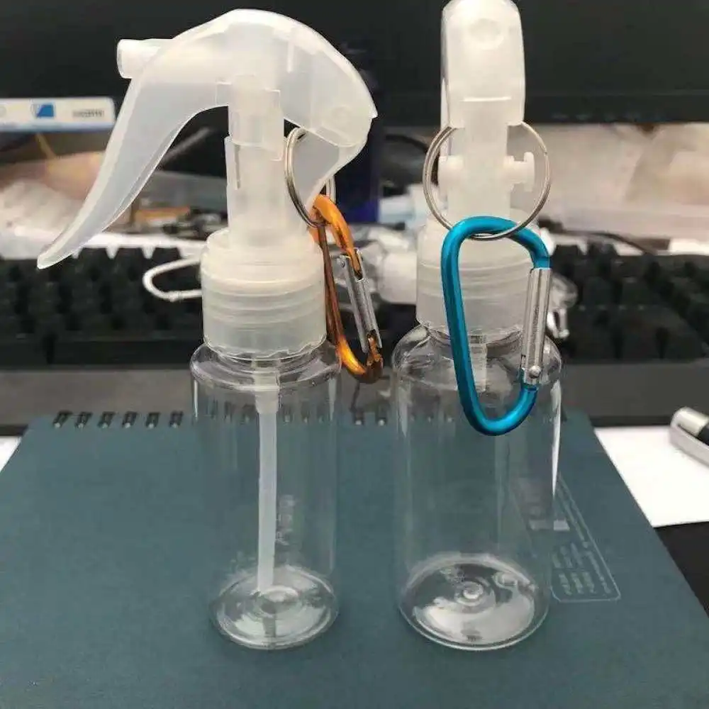 Scientific Laboratory PET Spray Bottle 60ml 80ml Plastic Mist Dispenser With Hook Durable Reagent Container Tool