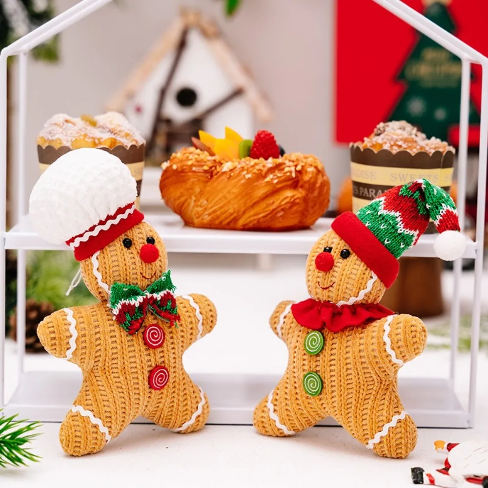 New Creative Gift Gingerbread Man Doll Pendant Gingerbread Man Telescopic Action Figure Tabletop Room Decor