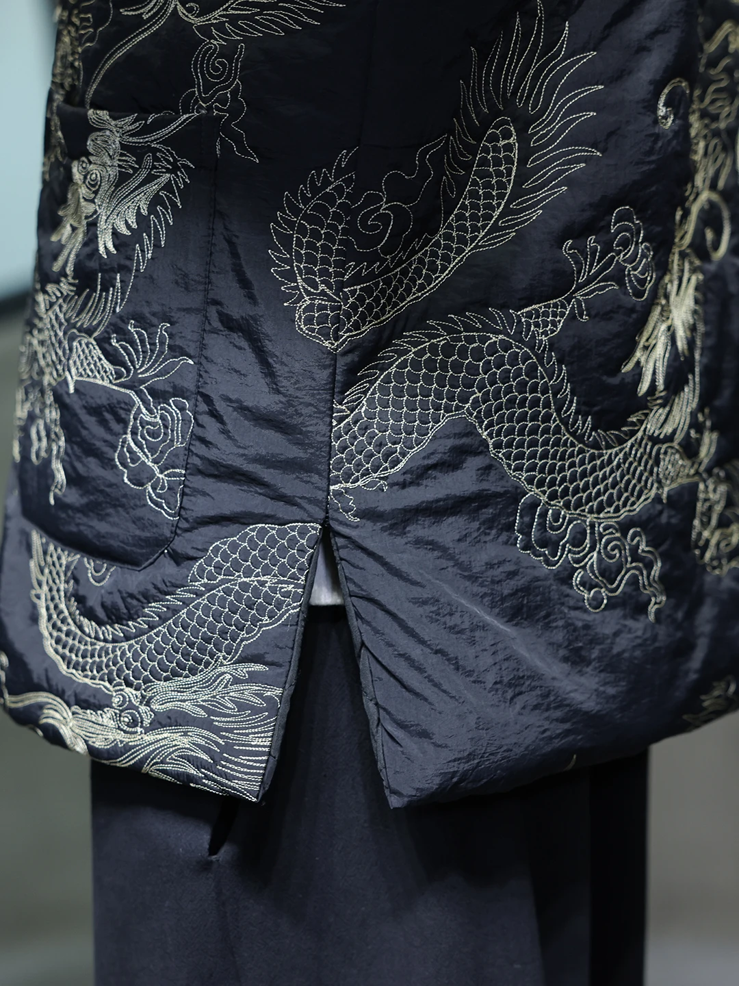 Thiened القطن Jaet الرجال الوقوف طوق الملابس الصينية التقليدية Sle الرياح تانغ المطرزة زر ملابس خارجية دافئة #5