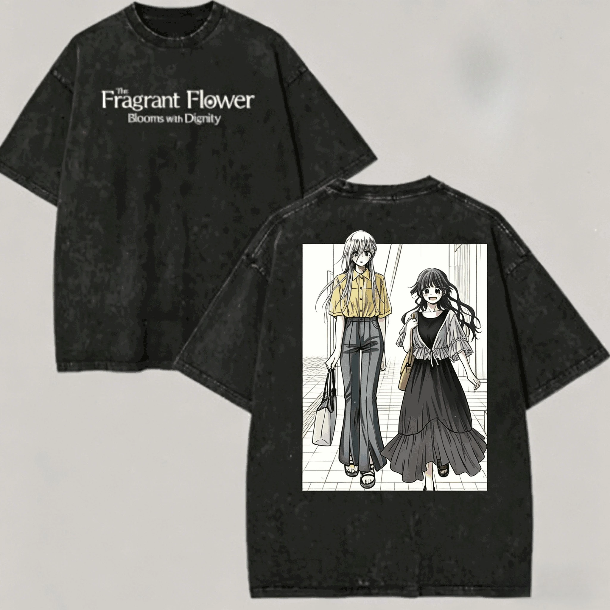 The Fragrant Flower Blooms Washed T-shirt 2026 New Model Personality Men's Clothes Women Shirt Summer Vintage Couples Tee Tops