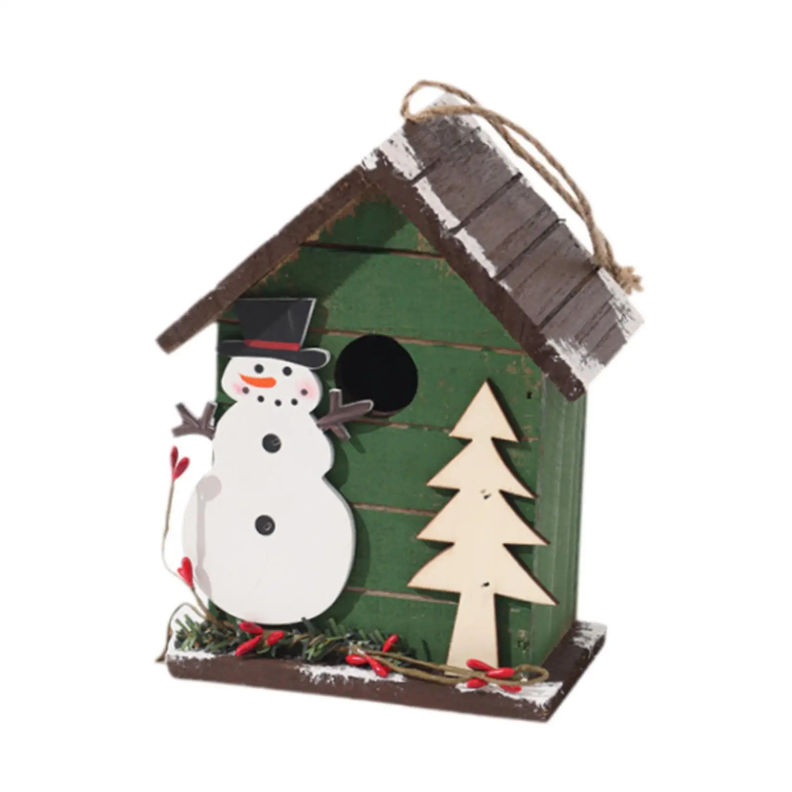 Christmas Bird House Bird Breeding Box for Garden Gardening Gift Holiday