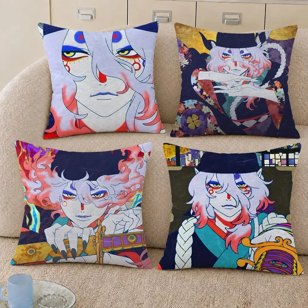 Anime Mononoke Medicine Seller Anime Cushion Cover Decorative Pillowcase Soft Short Plush Cozy Durable Sofa Home Decor Items
