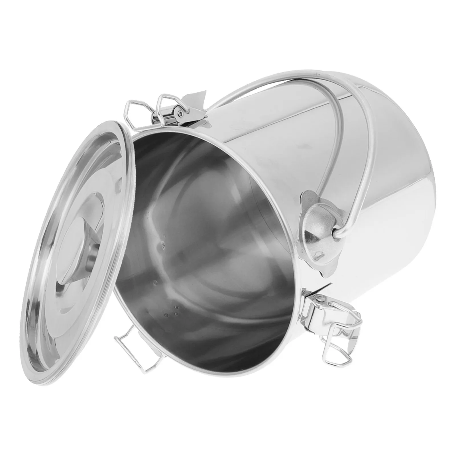 

High-Tightness Stainless Steel Sealed Bucket Portable Airtight Container for Camping Barbecue Fire Extinguishing Home Kitchen