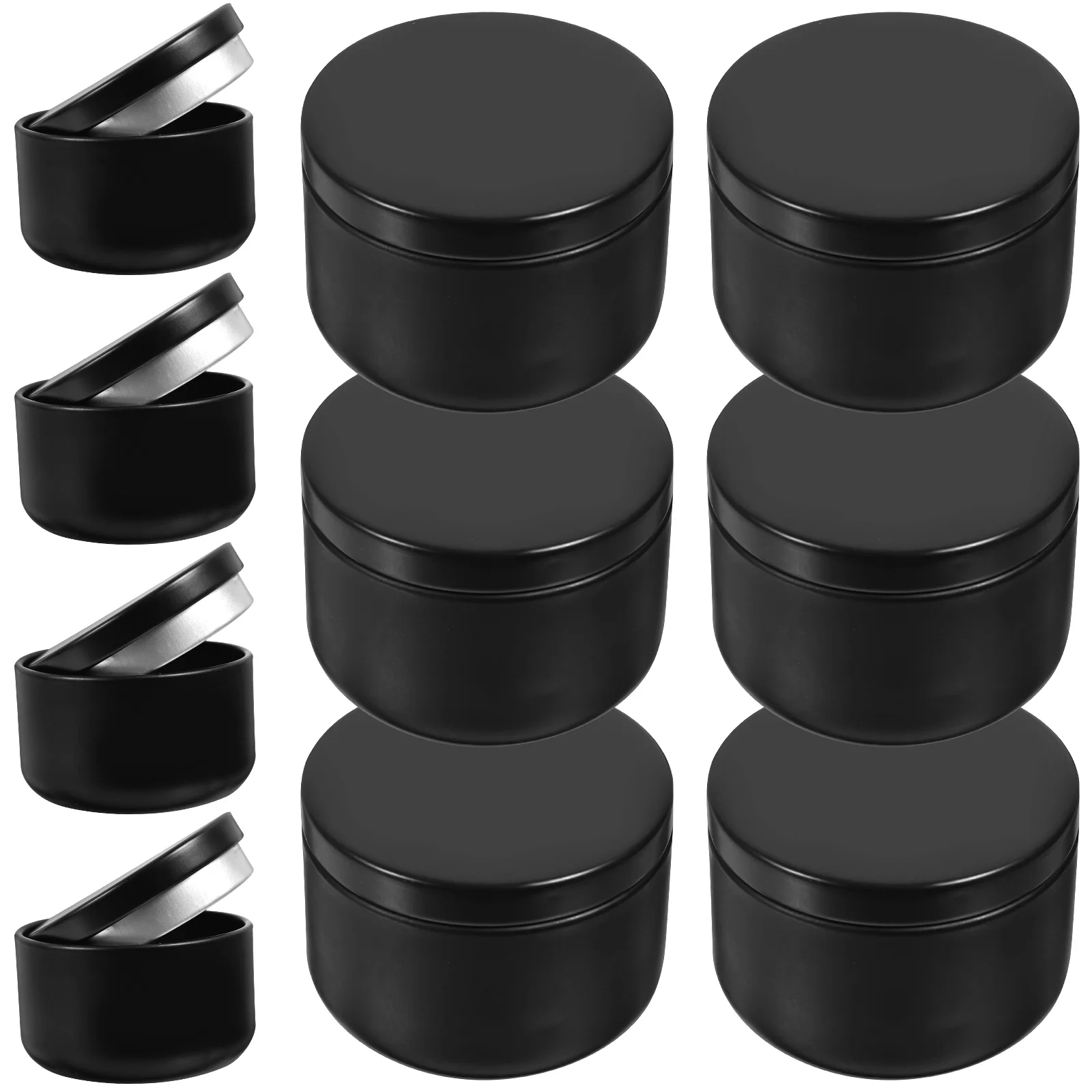 

10 Pcs Tinplate Tea Containers for Food Loose Leaf Canisters with Cover Lids Storage Travel