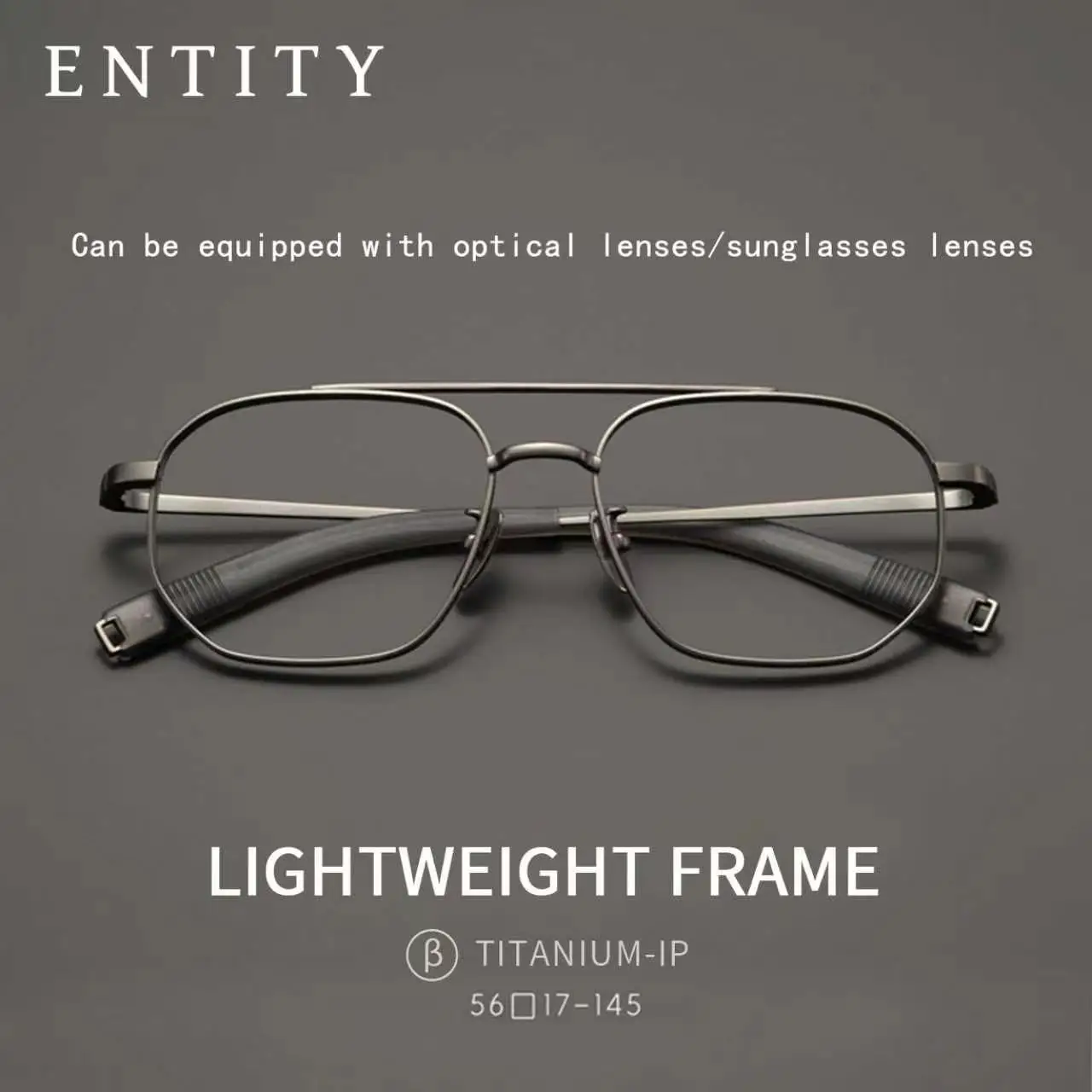 entity-double-bridge-eyewear-business-pure-titanium-half-frame-stylish-large-frame-myopia-prescription-glasses-prescription