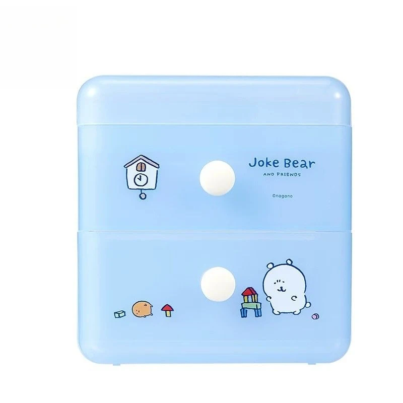 Caja de Almacenamiento con Diseño de Anime Chiikawa Joke Bear, con Tapa Elevable, Suave, Resistente y Duradera, Organizador de Joyas y Cosméticos, para Oficina, Regalo 2026