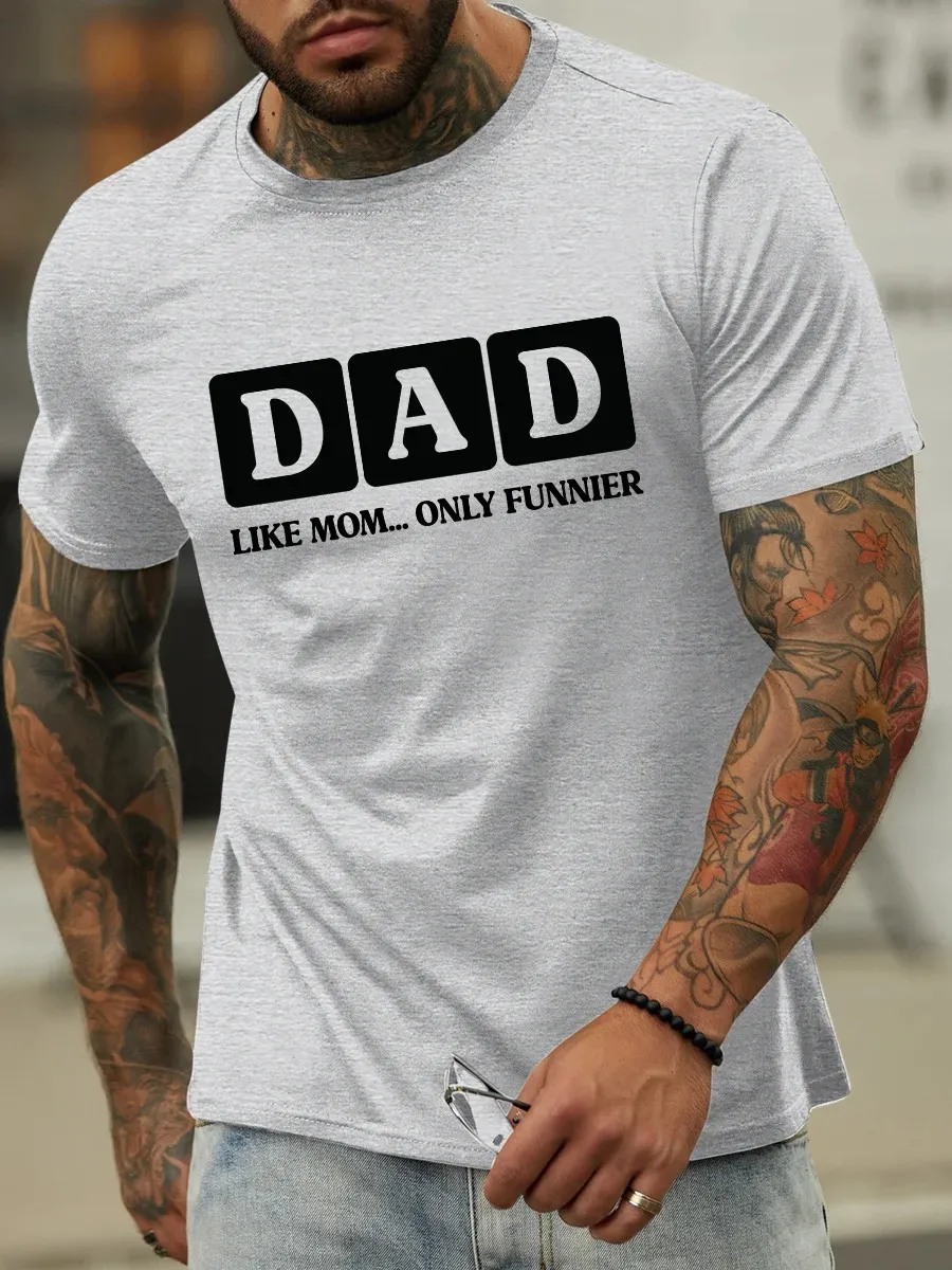 Lilicloth X Hynek Rajtr Dad Like Mom Only Funnier Men’s Casual Cotton T-Shirt