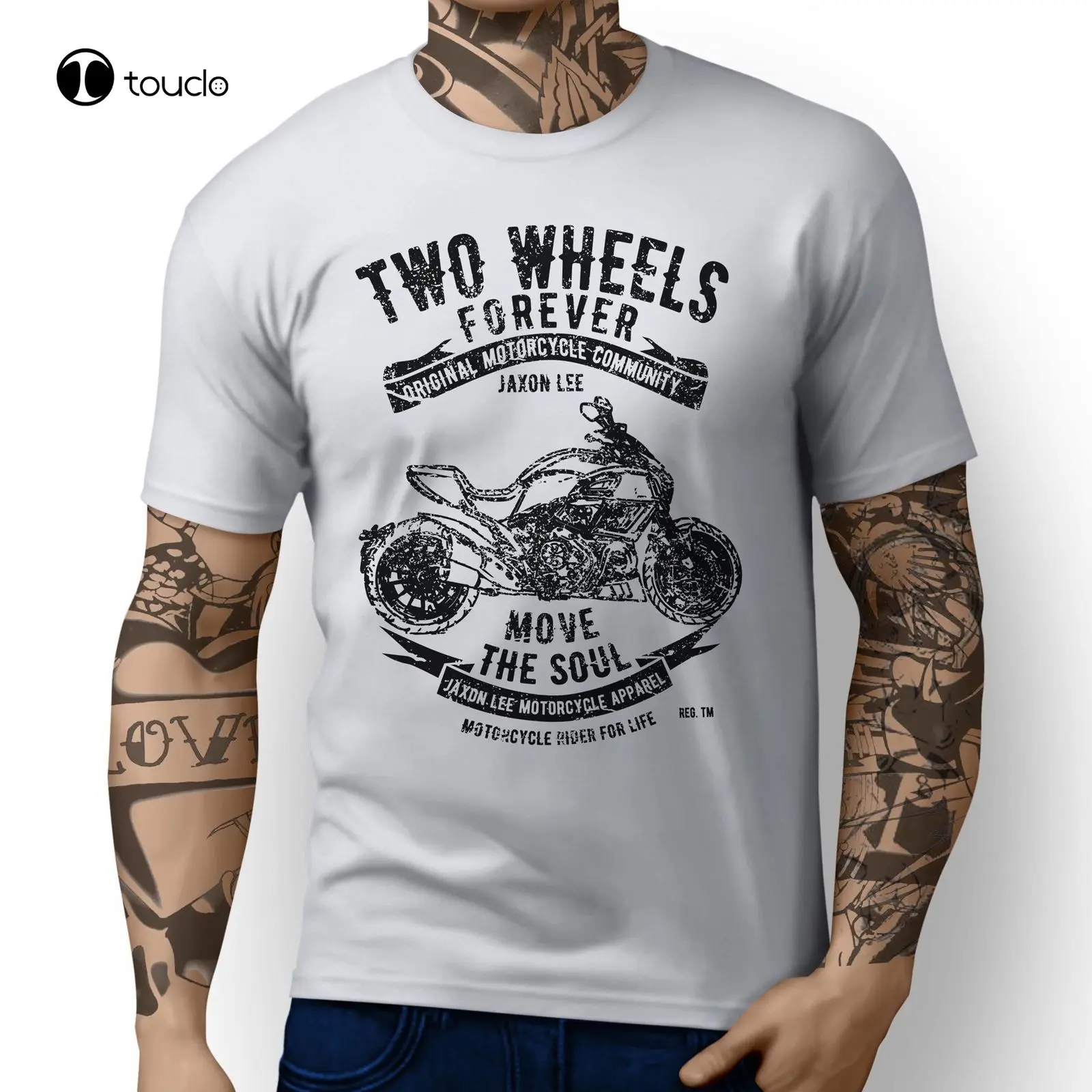 Letnia koszulka z krótkim rękawem bawełniana koszulka z krótkim rękawem odzież męska inspirowana Diavel motocykl Fan Art Tshirt na zamówienie t-shirty unisex