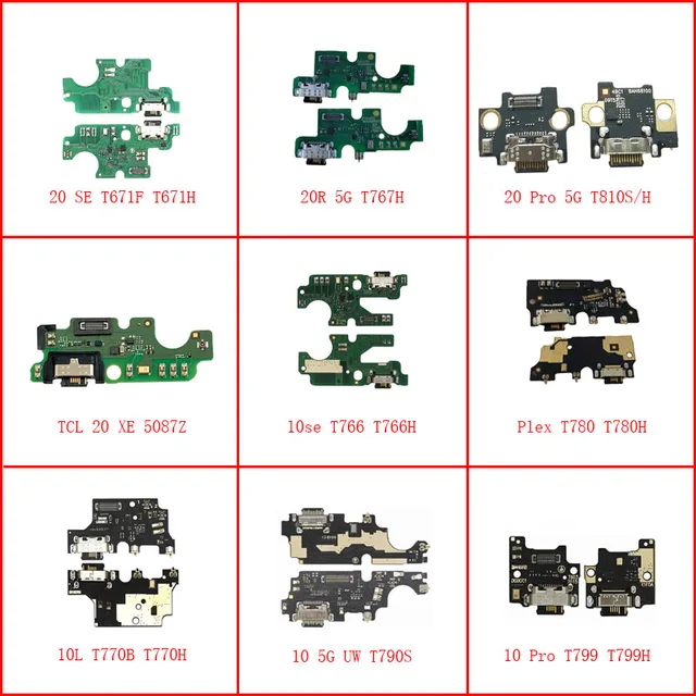 Płytka ładująca USB złącze Flex Cable dla TCL 10 20 SE 5G 20L Lite Pro 10L 20R XE/T790/T799/T770/T766/T810/T671/T767/Plex T780