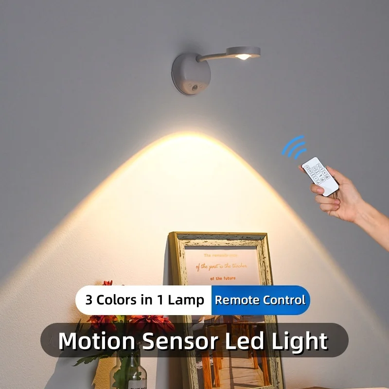 

USB Rechargeable Motion Sensor Light Wireless Wall Light Dimmable LED Night Lights For Kitchen Bedroom Mural Pictures Lighting