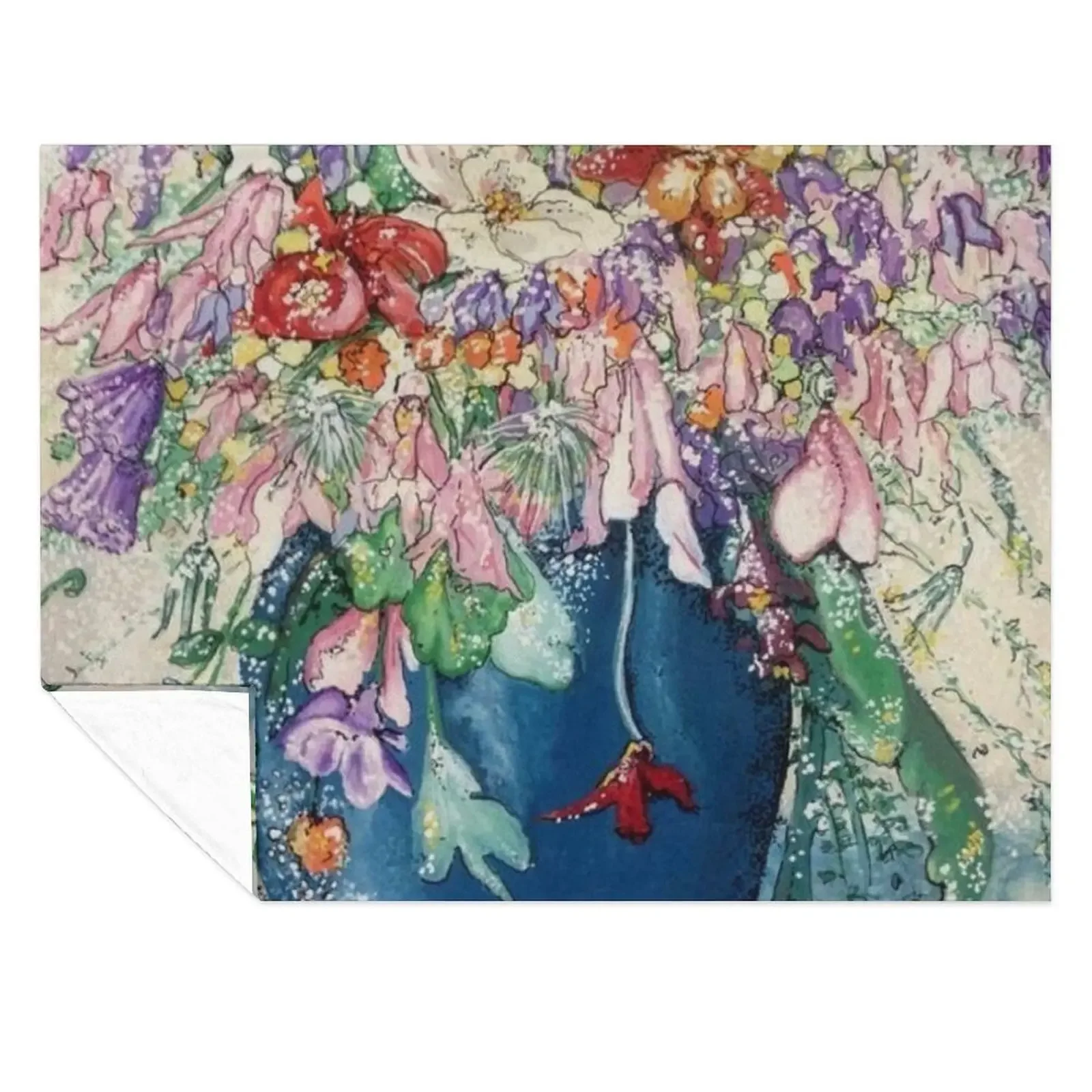 

Vase of Spring Flowers Throw Blanket Hair Multi-Purpose Designers Thin Blankets