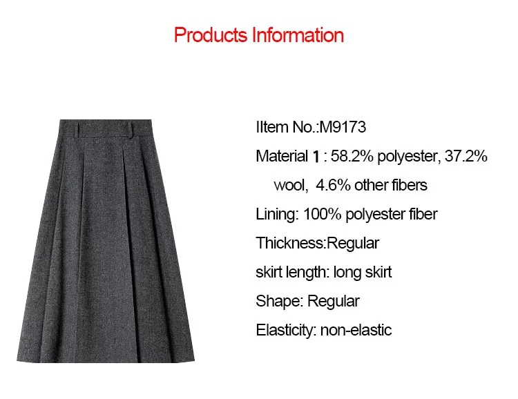 VIMLY Elegant Wool Blend Pleated Maxi Skirt for Women 2026 Winter High Waist Stereo Heavy Duty Skirt Office Lady Clothes M9173