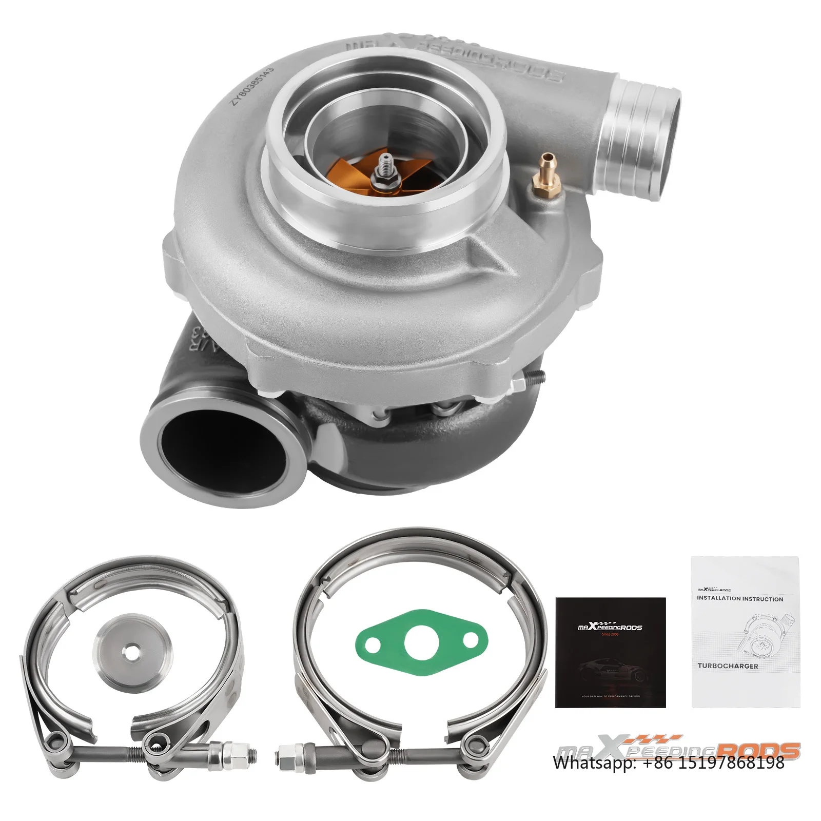 

Racing 900 Ball Bearing Billet Turbo V-Band 0.72 0.83 AR 900BHP Water Cooling