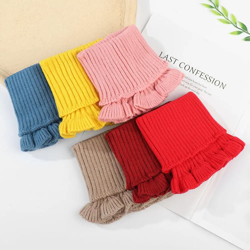 Fashion Knitted Fake Collar Scarf Women Warm Turtleneck Detachable False Collar Winter Windproof Scarf With Wooden Ears Scarf