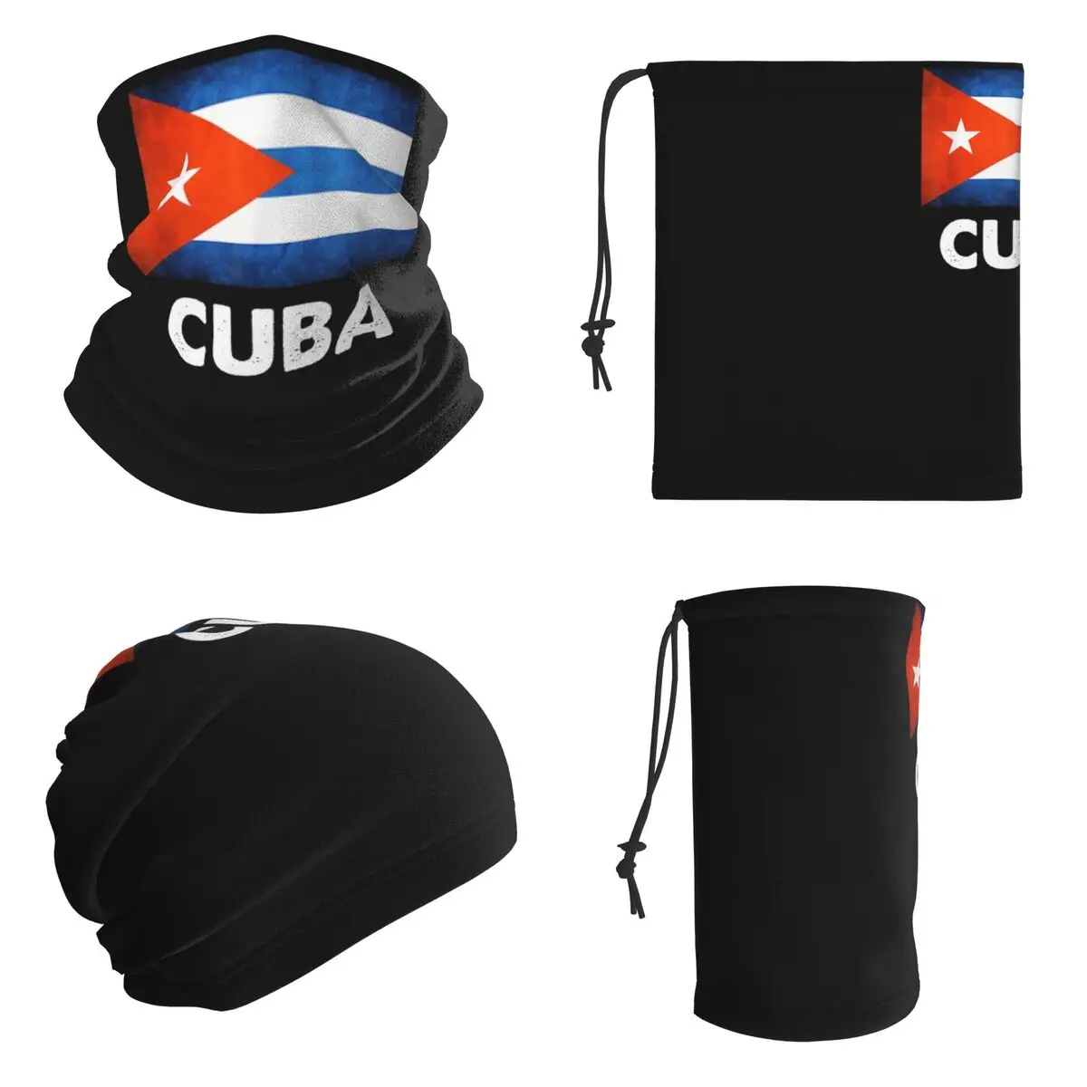 Cuban Cuba Country Flag Bandana Neck Cover Printed Wrap Scarf Hiking Fishing Headwear Unisex Adult Breathable