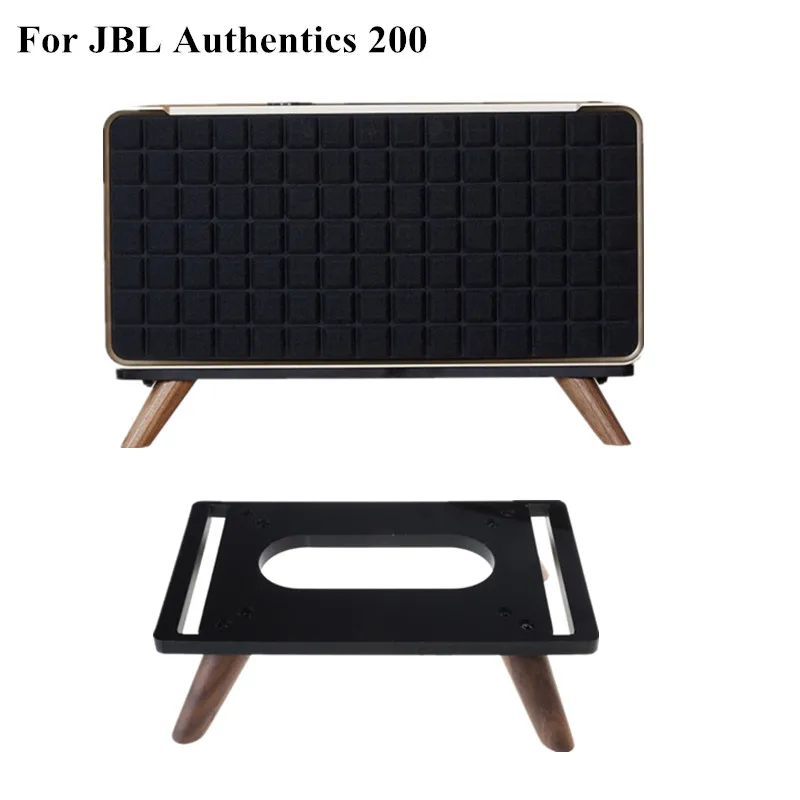 Portable Speakers Stand, Acrylic Desk Organizers with AntiSlip Wood Feet for Authentics 200 Speakers
