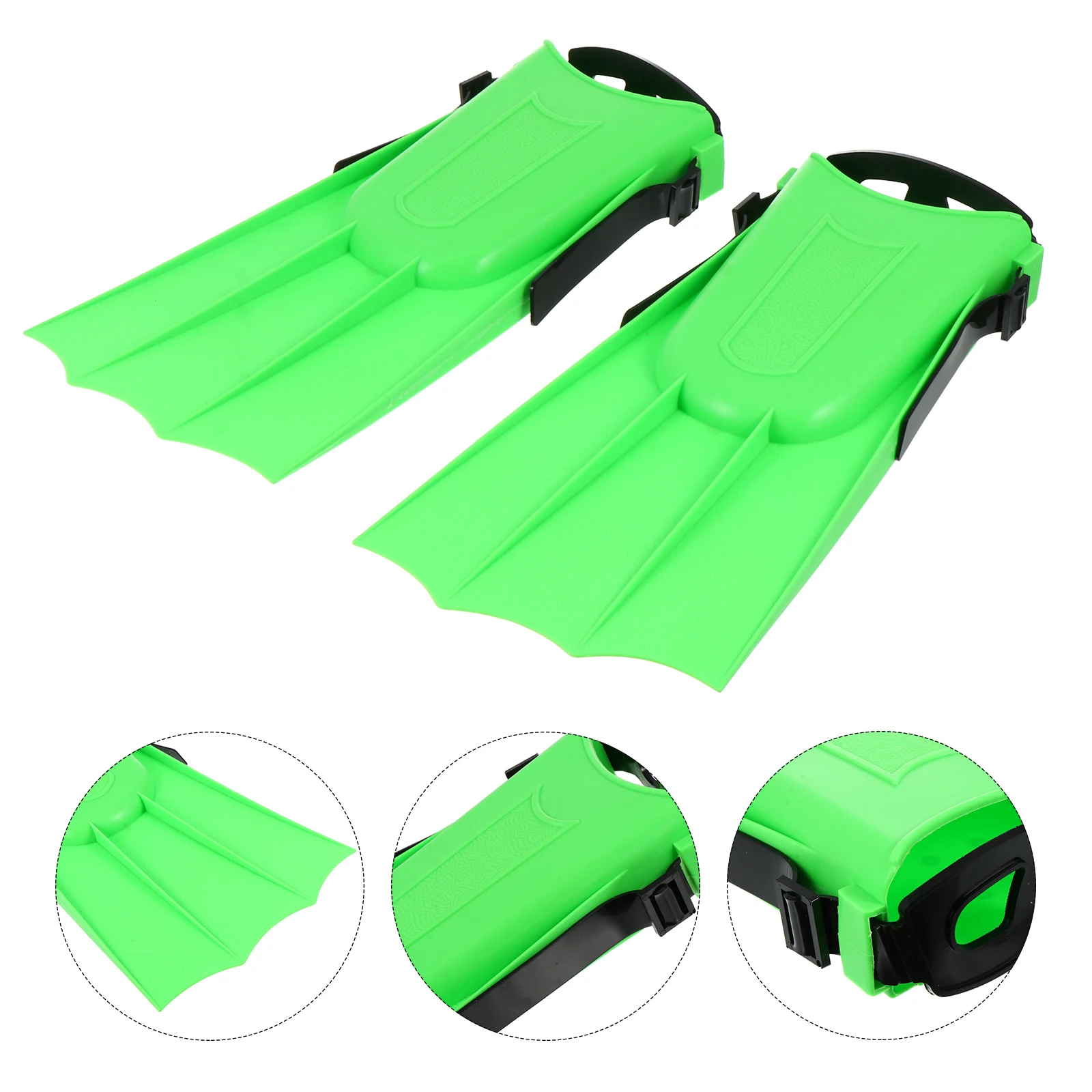 

Adult Swimming Fins Short Blades Ergonomic Foot Comfort Rubber Material Non Slip Durable Water Sports Flippers Training Gear