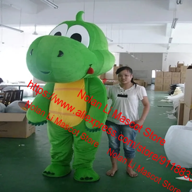 Hoge Kwaliteit Greendinosaur Mascotte Kostuum Film Prop Performance Walking Cartoon Anime Cosplay Verjaardagsfeestje 202