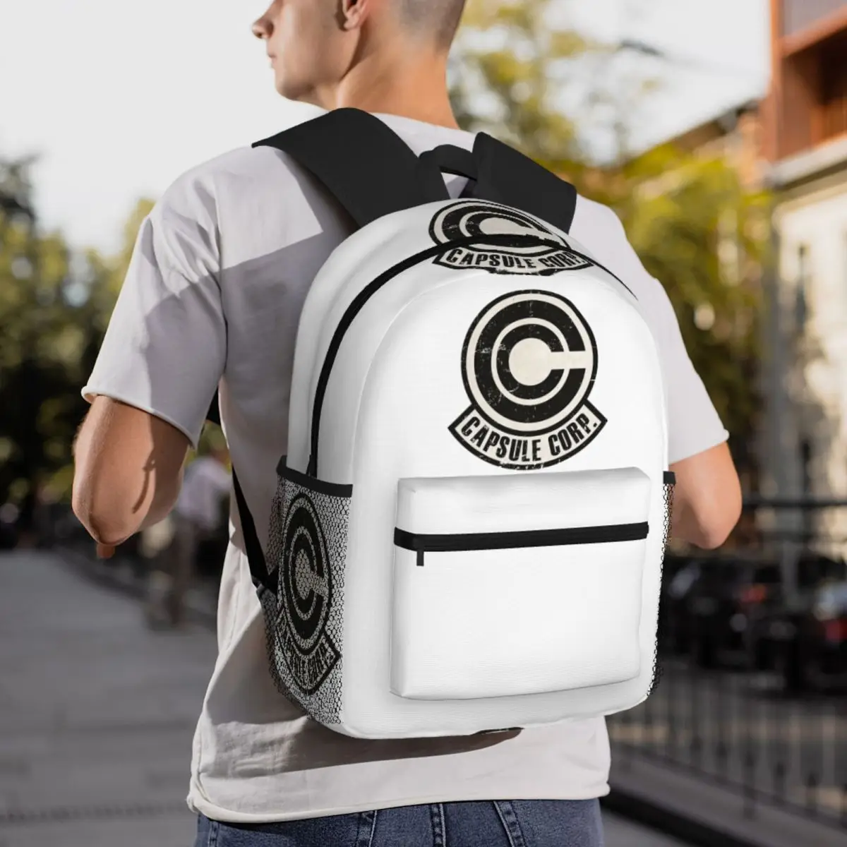 

Винтажный студенческий рюкзак с оригинальным логотипом Capsule Corp, школьная сумка, походный дорожный рюкзак для мужчин и женщин, модная сумка для книг, сумки на плечо