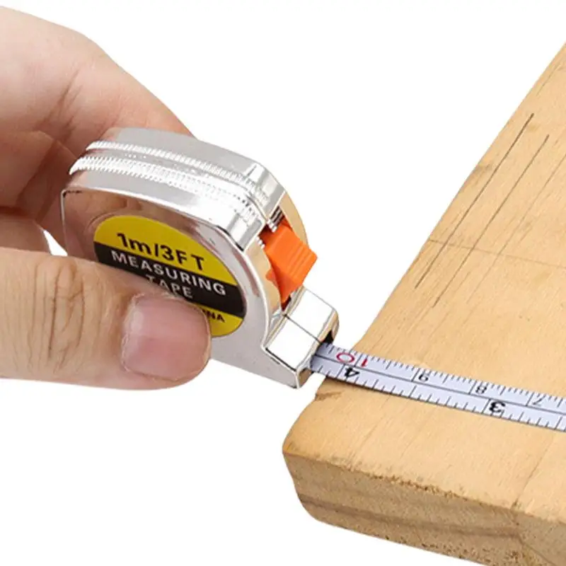 

Measuring Tape Mini 3FT Steel Measuring Tape Chain Easy To Read Fractions Quick Lock Measurement Tape For Designer Decorator