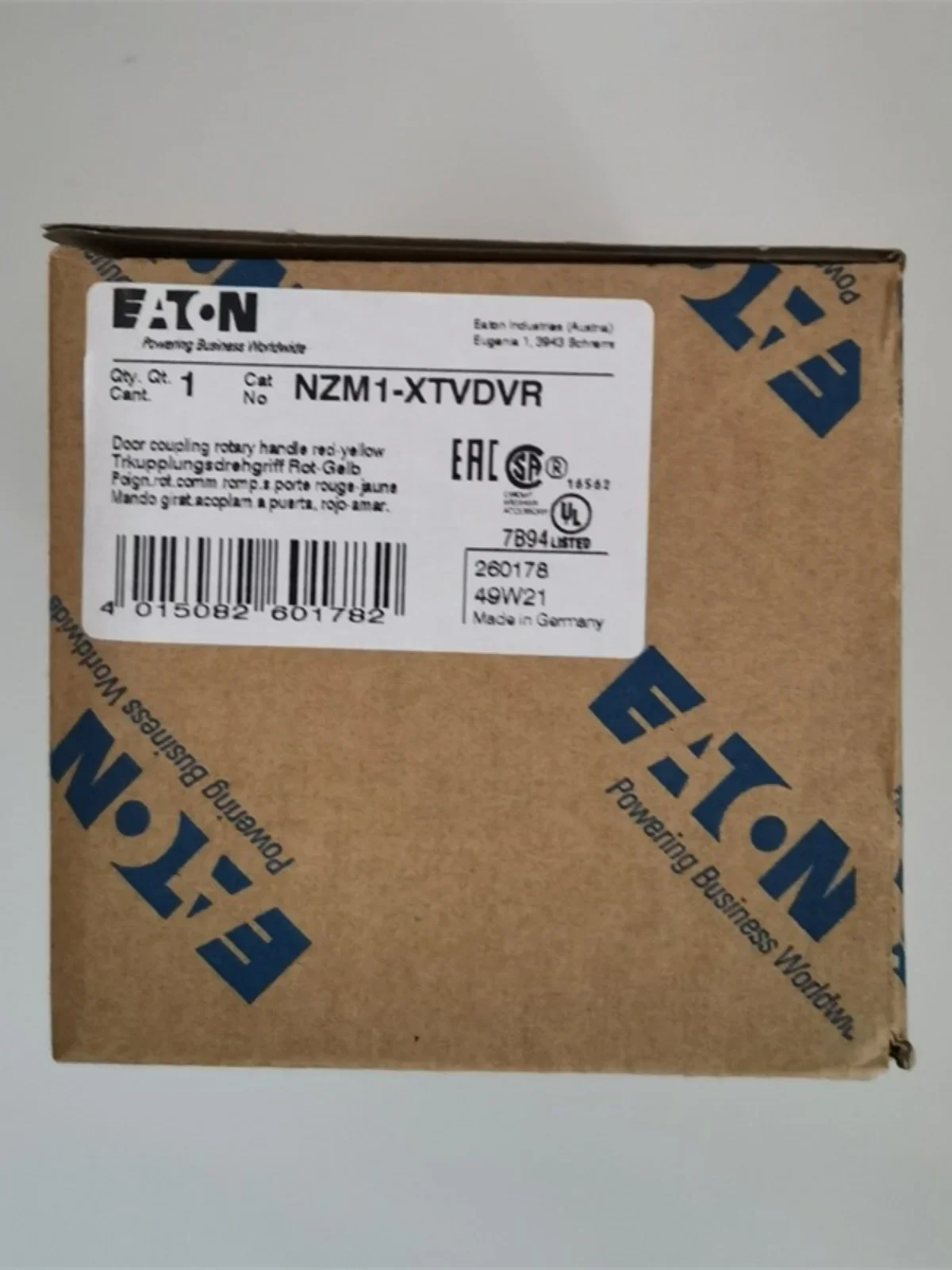 

2025 EATON NZM1-XTVDVR Circuit Breaker Door Linkage Operating Handle, Original And Genuine In Stock