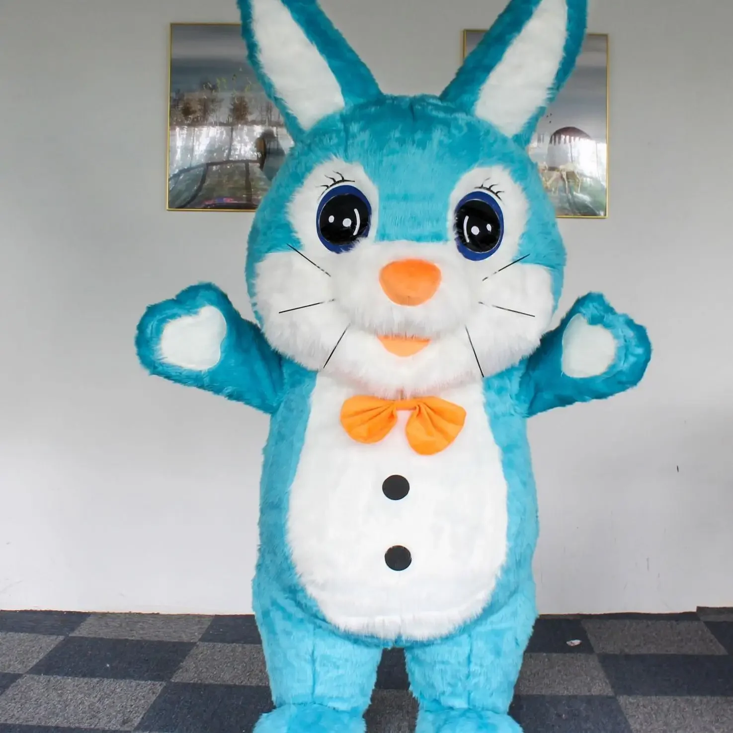 

2m/2.6m Inflatable Rabbit Mascot Costume for Adult Anime Cosplay Customize Kit Mascot Carnival Costumes Animal No Battery
