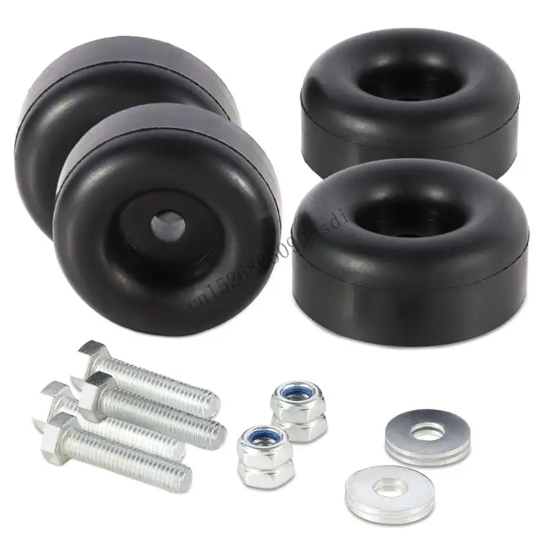 

4Pcs Rubber Vibrations Isolators to Absorb Shock Reduce Noise 1x2.5"Shock Absorbing Feet for Heavy Machinery Applications