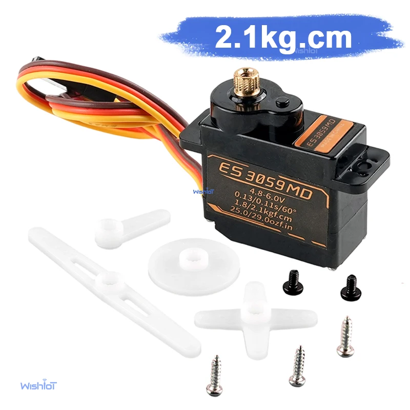 EMAX ES3059MD Micro Servo numérique 9g engrenage métallique couple élevé pour avion RC hélicoptère Robot bricolage pièces accessoires