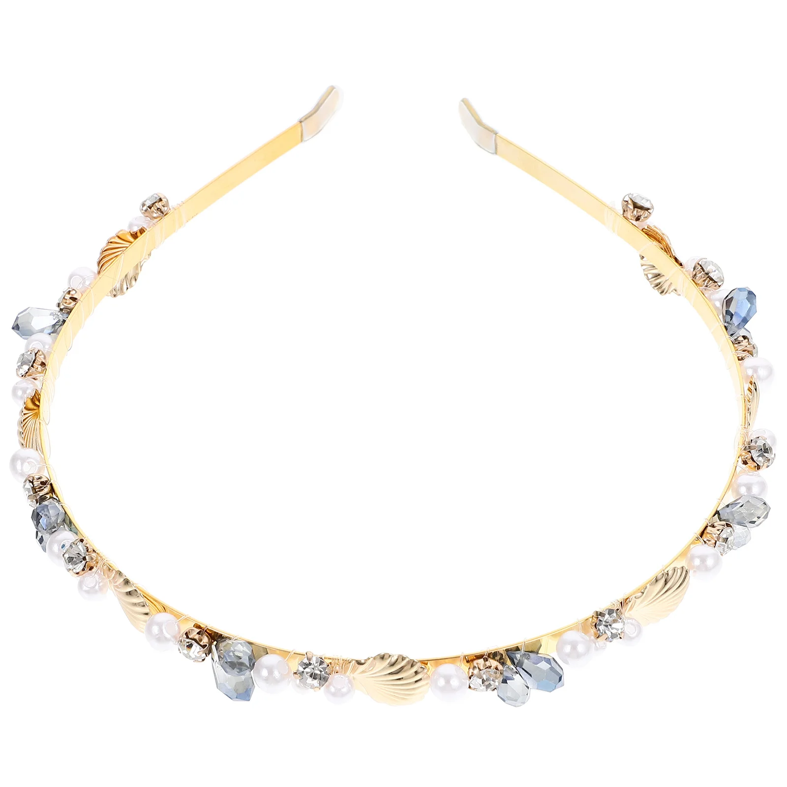 

Gold Shell Headband For Women Thin Metal Hair Band Bridal Wedding Accessory Girls Headpiece Decorative Hairbands