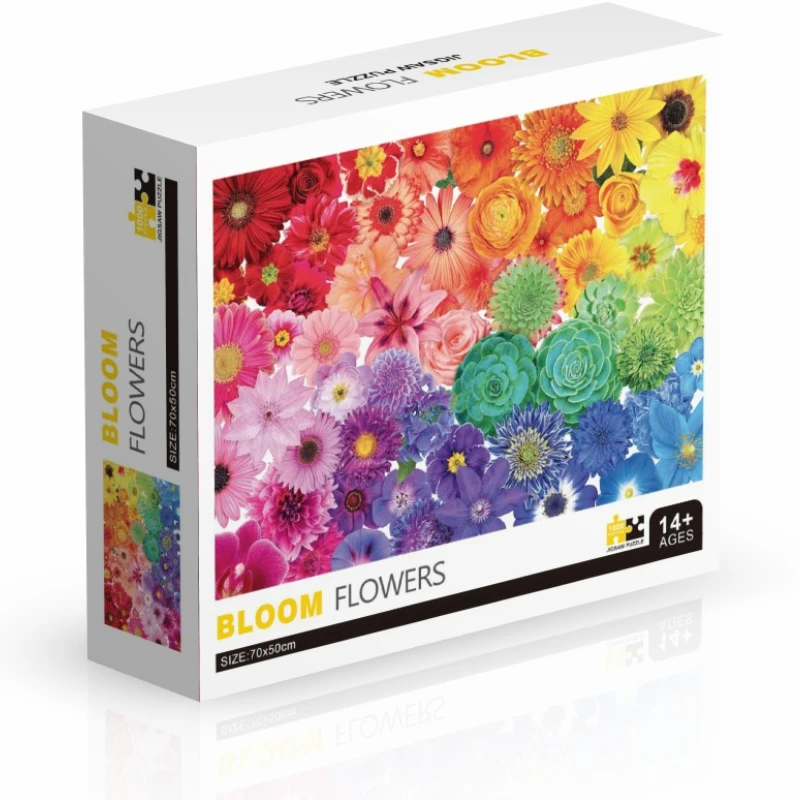 1000 Pieces Jigsaw Puzzle Bloom Flowers Theme 70×50cm Premium Cardboard Puzzle Home Wall Decoration Family Game
