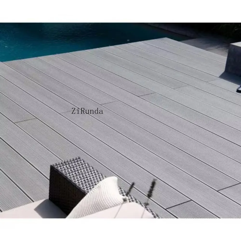 Customized version of anti-skid sand industrial antique wpc floor wood flour HDPE swimming pool pavement