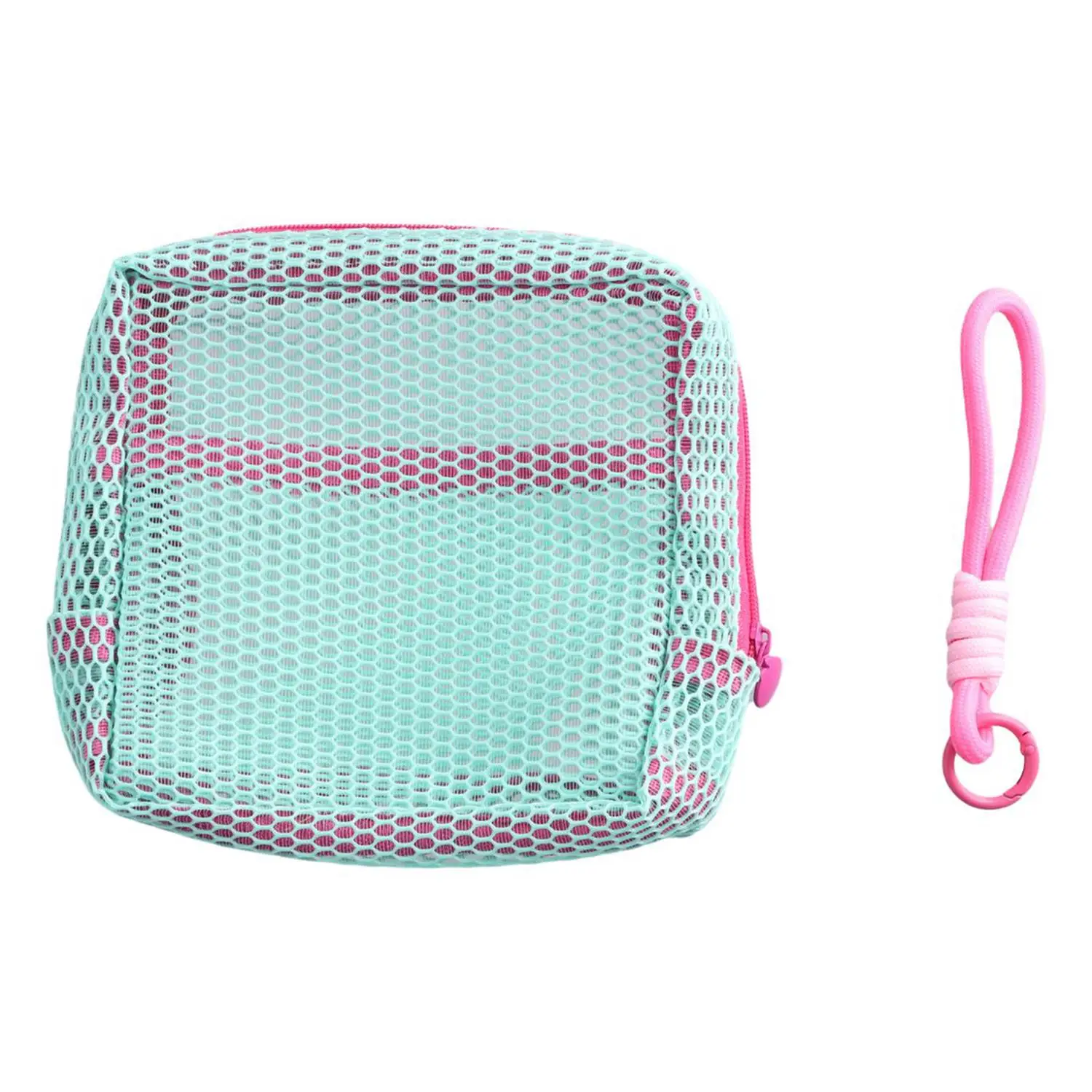 Portable Square Cosmetic Storage Bag With Zipper, Multi-purpose Sundries Storage Bag,Stylish Lightweight Mesh Cosmetic Bag