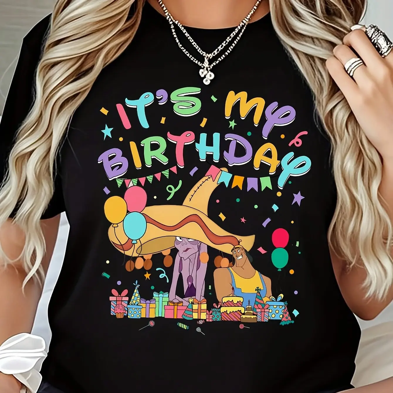 

Disney Black and White T-Shirt Regular Size Lion King Birthday Printing Design 100% Soft and Light Beige-Friendly Fabric