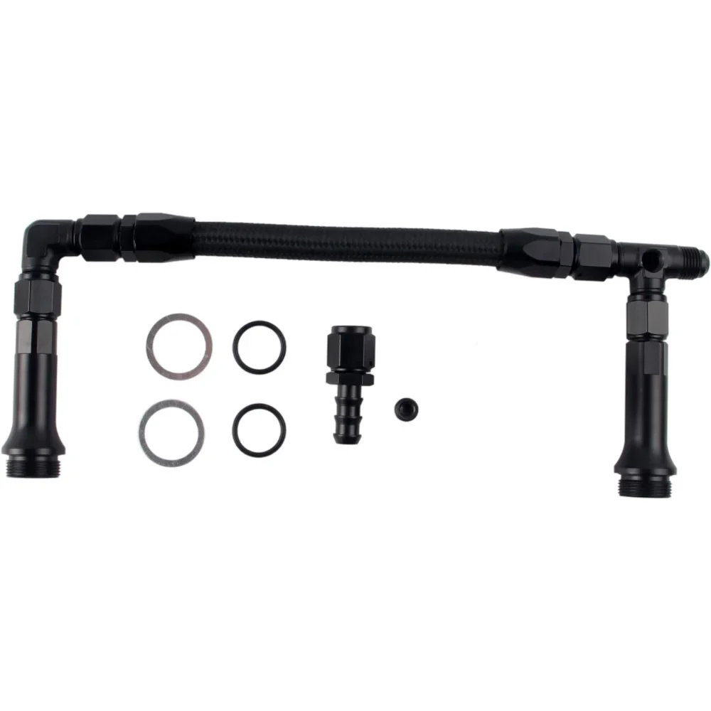 Bomba doble de línea de combustible de doble alimentación AN6 para carburador Holley 4150, Kit de línea de entrada doble, trenzado de acero inoxidable