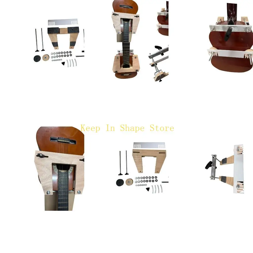 U1JC Guitar Neck Repair Clamp Tool with Adjustable Threaded Rod Support Frame for Maintenance Area Disassembly Work and Body
