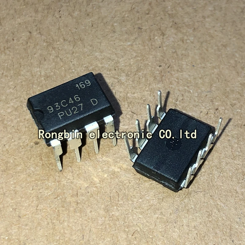 10PCS NEW 93C46 AT93C46 AT93C46-10PU-2.7 directly inserted into DIP8 memory chip