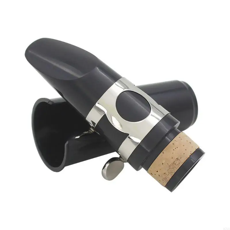 97QE Plastic Flat Clarinet Mouthpiece & Clamp Woodwind Instruments （Black）