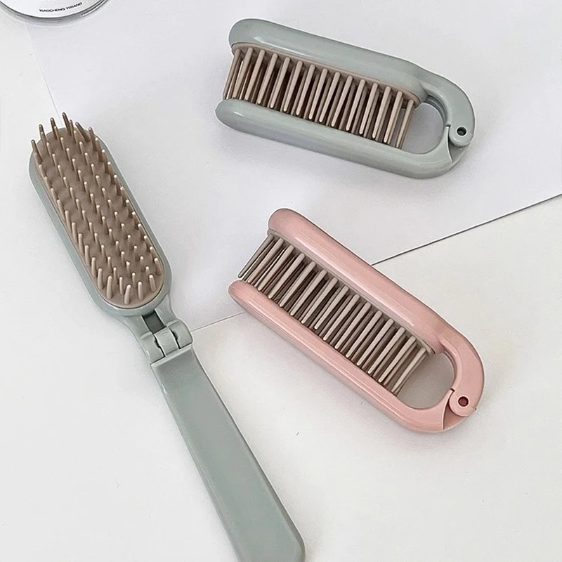 Air Cushion Hair Styling Comb Mini Folding Comb Women Portable Compact Comb Ins Cute Students Anti-static Massage Hair Brush