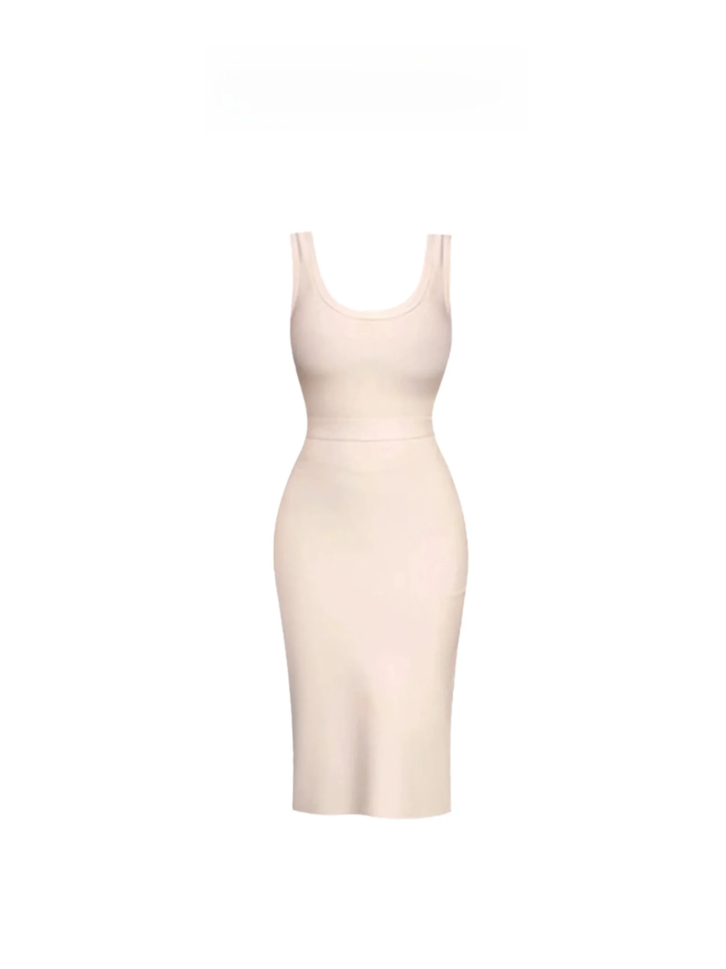 

HEZA Slim Fit U-Ne Vest Dr Women Autumn Winter Pure Desire Spicy Waist Cinched Bodycon Skirt French Sle No Brand