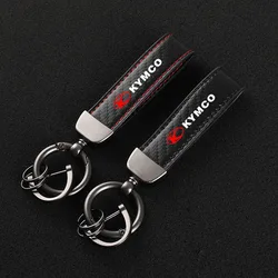 High-Grade Carbon Fiber Motorcycle Keychain Holder Keyring for KYMCO Xciting 250 300 400 AK550 CT250 CT300 S400 DOWNTOWN