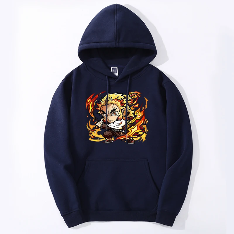 Demon Slayer Japan Anime Hoodies Sweatshirts Men/women Tanjirou Manga Harajuku Streetwear Loose Oversize Tracksuit Sportswear